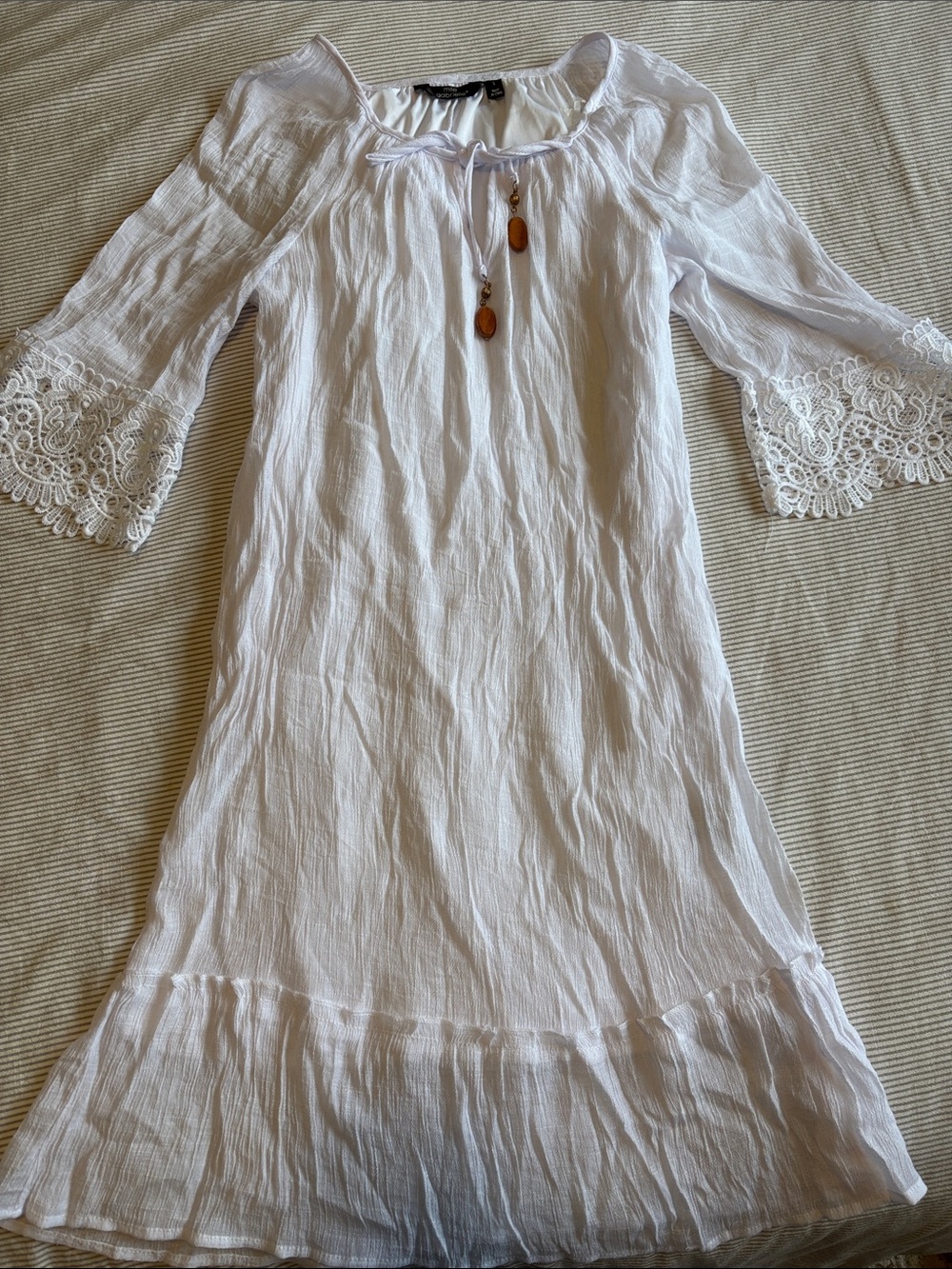Mlle Gabrielle White Boho Dress